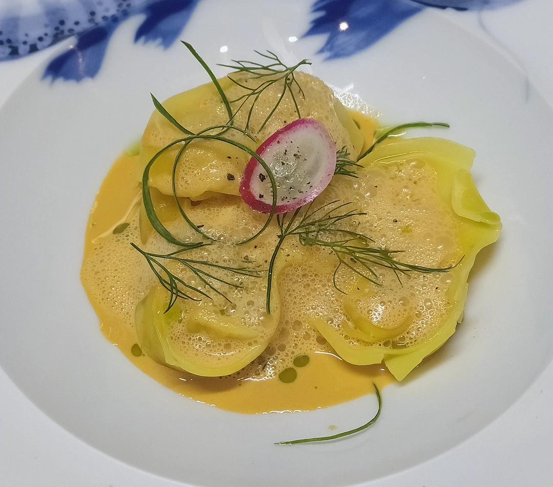 Filled pasta & dill by Riho Heinmets